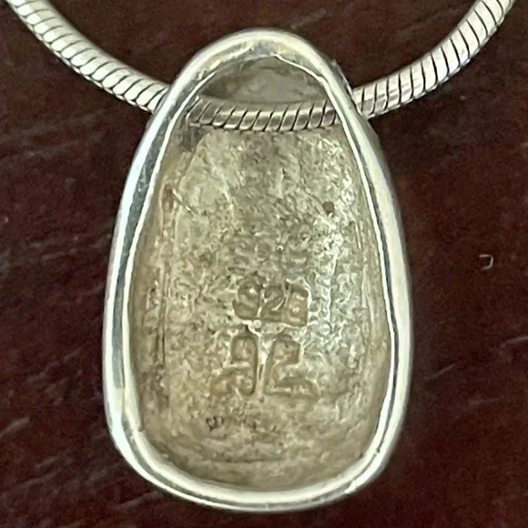 16” Sterling Silver (925) Teardrop Necklace In Good Condition - Picture 5 of 8